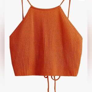 SweatyRocks Women's Sleeveless Camisole Criss Cross Backless Crop Top